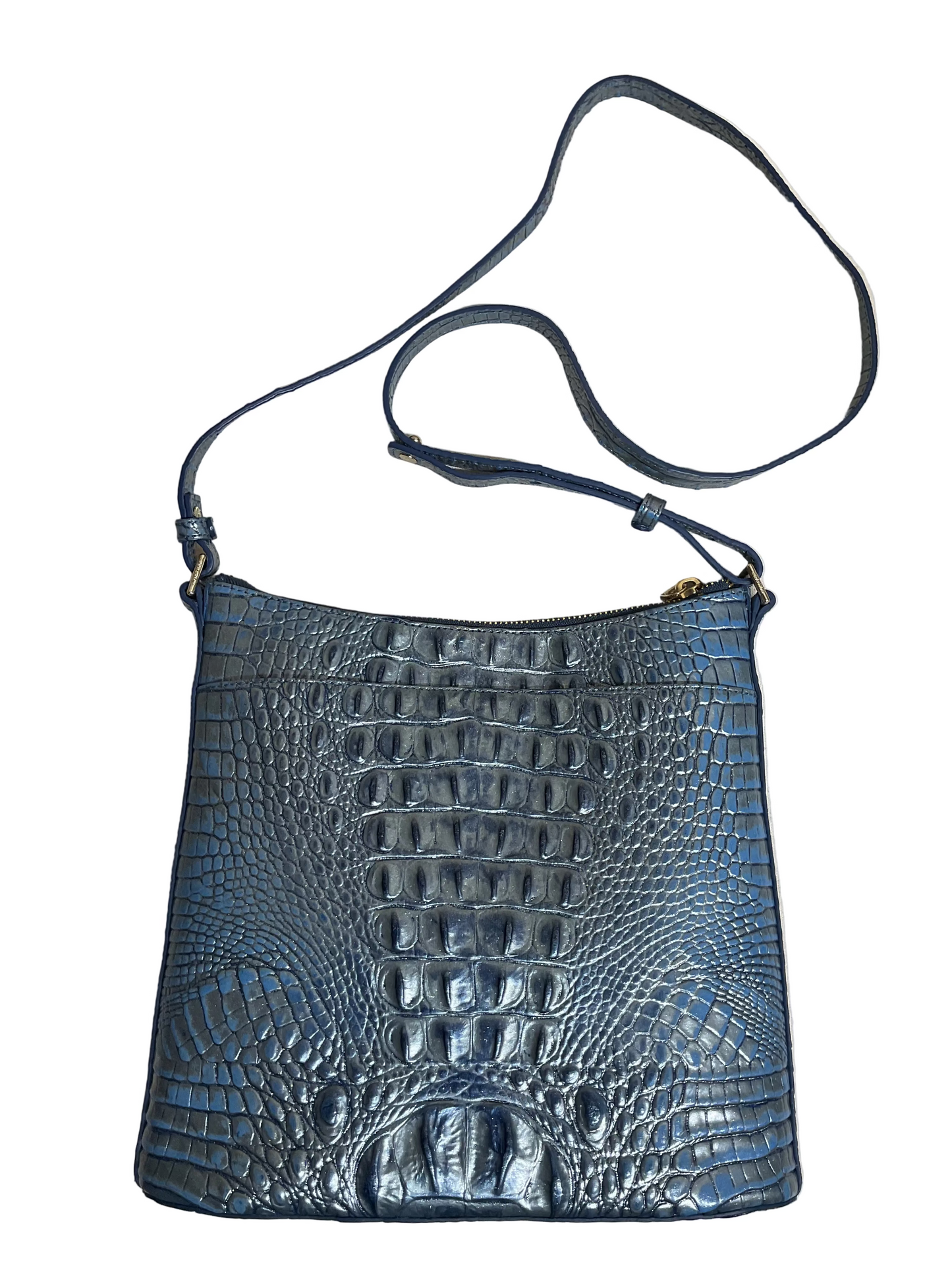 Handbag Designer By Brahmin In Blue, Size:Medium