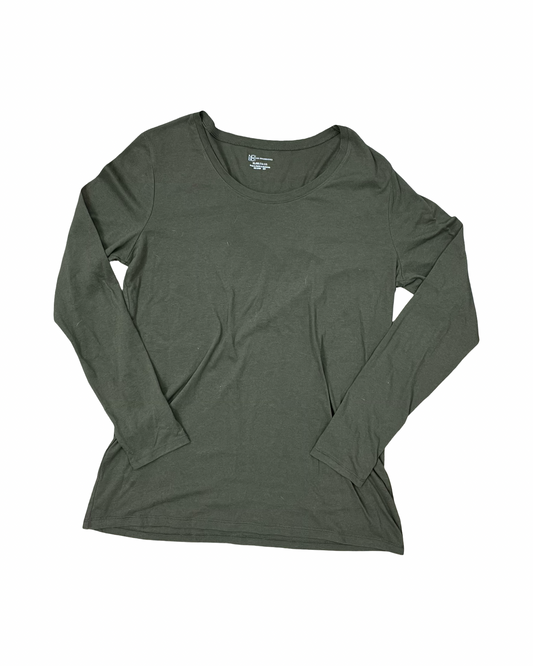 Top Ls By No Boundaries In Green, Size:Xl
