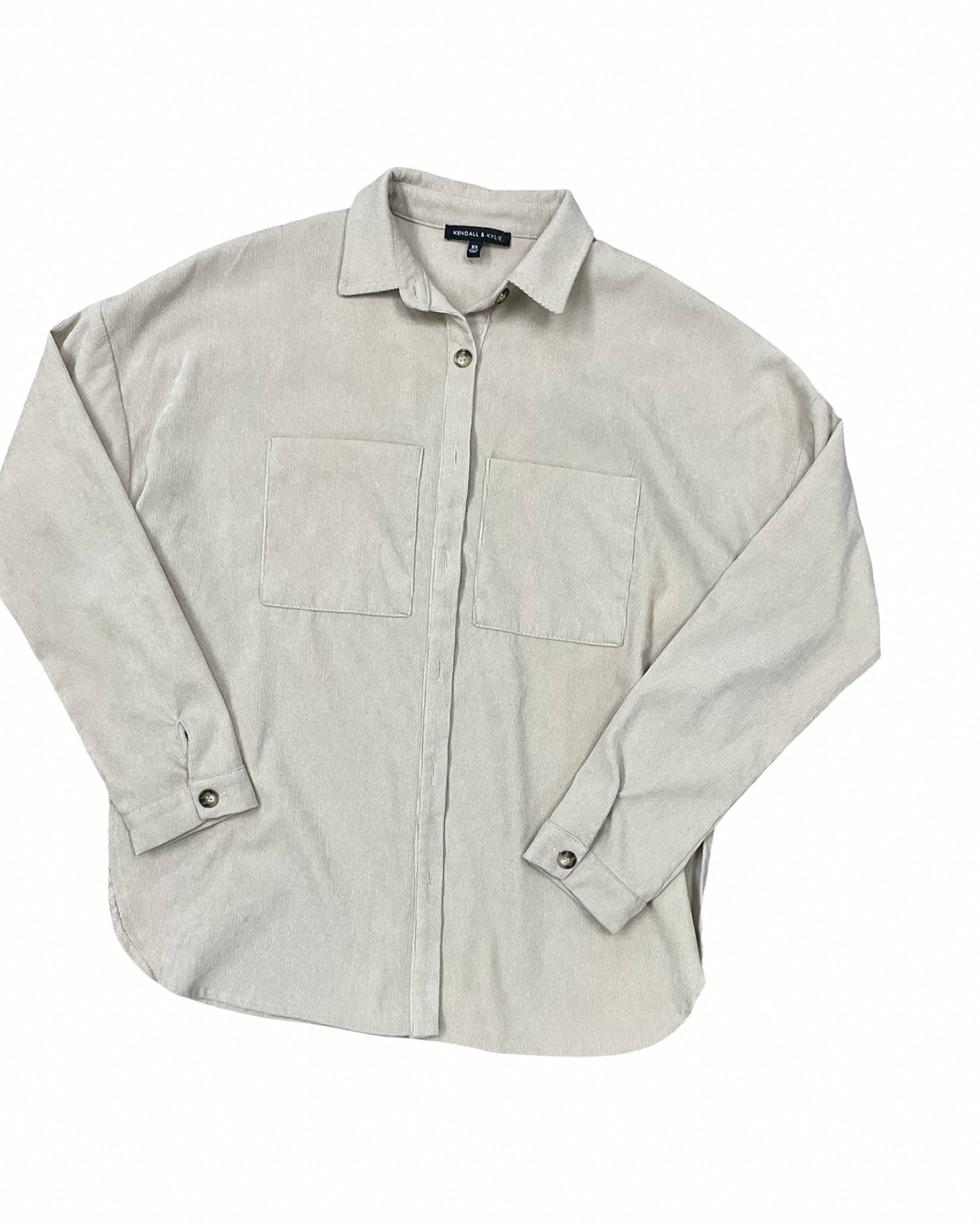Jacket Shirt By Kendall + Kylie In Beige, Size:Xs