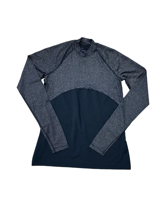 Athletic Top Ls Collar By Nike In Black, Size:M