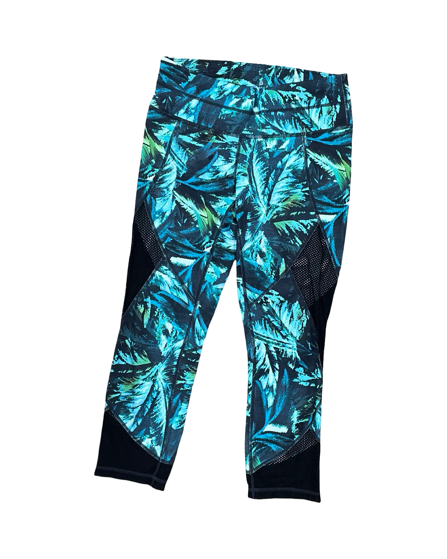 Athletic Capris By Athleta In Blue & Green, Size:S