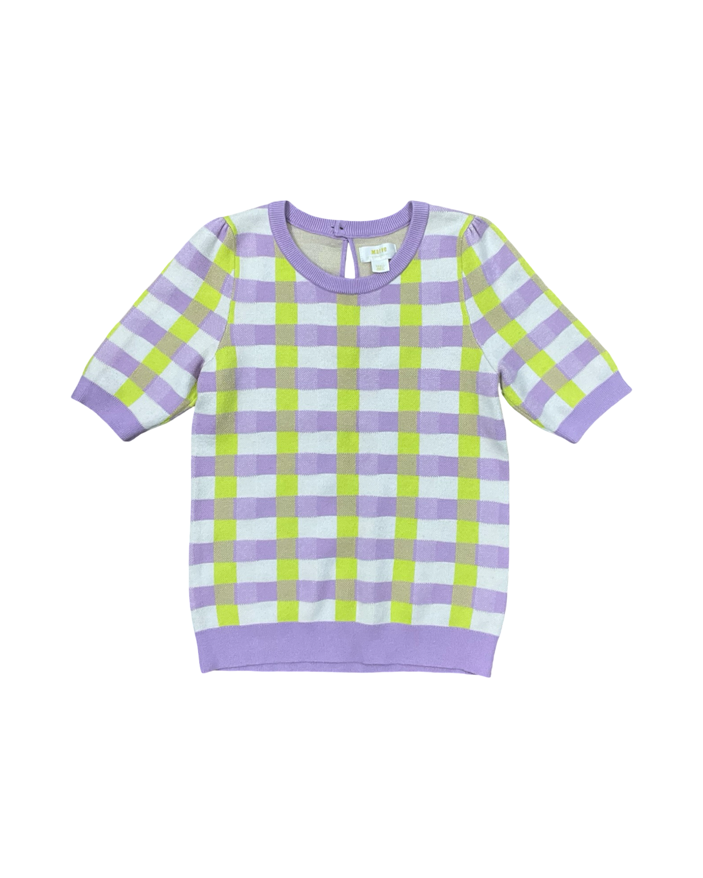 Sweater Ss By Maeve In Purple & Yellow, Size:S