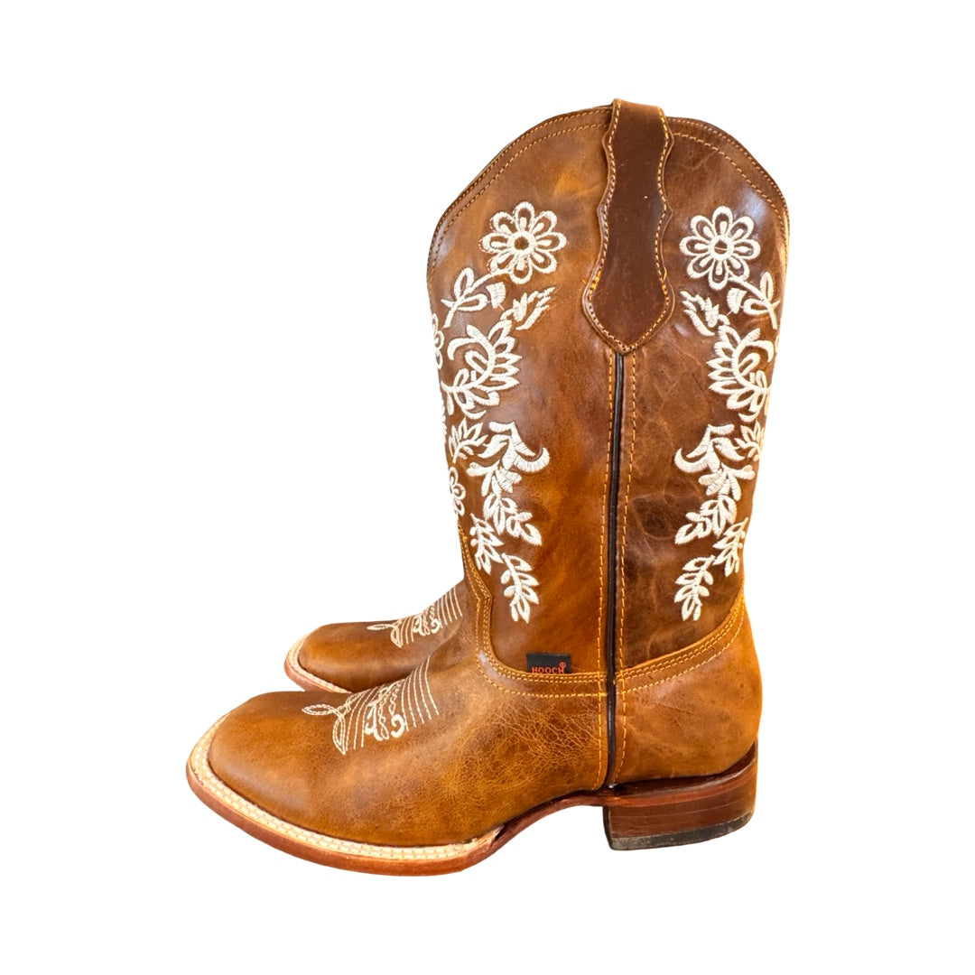 Boots Western By THE RANCHER BRAND In Brown & White, Size:9.5