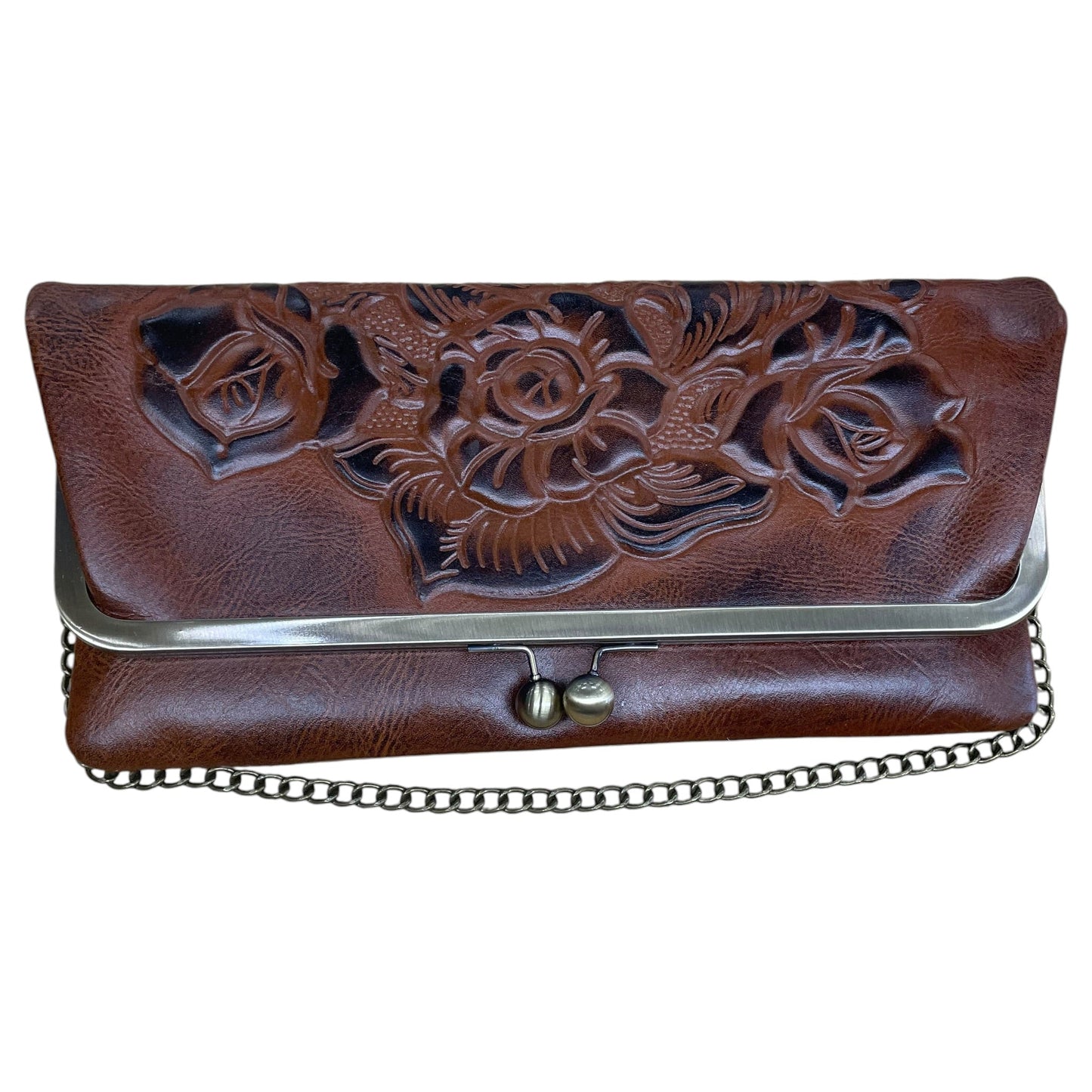 Clutch Designer By Patricia Nash In Brown, Size:Large