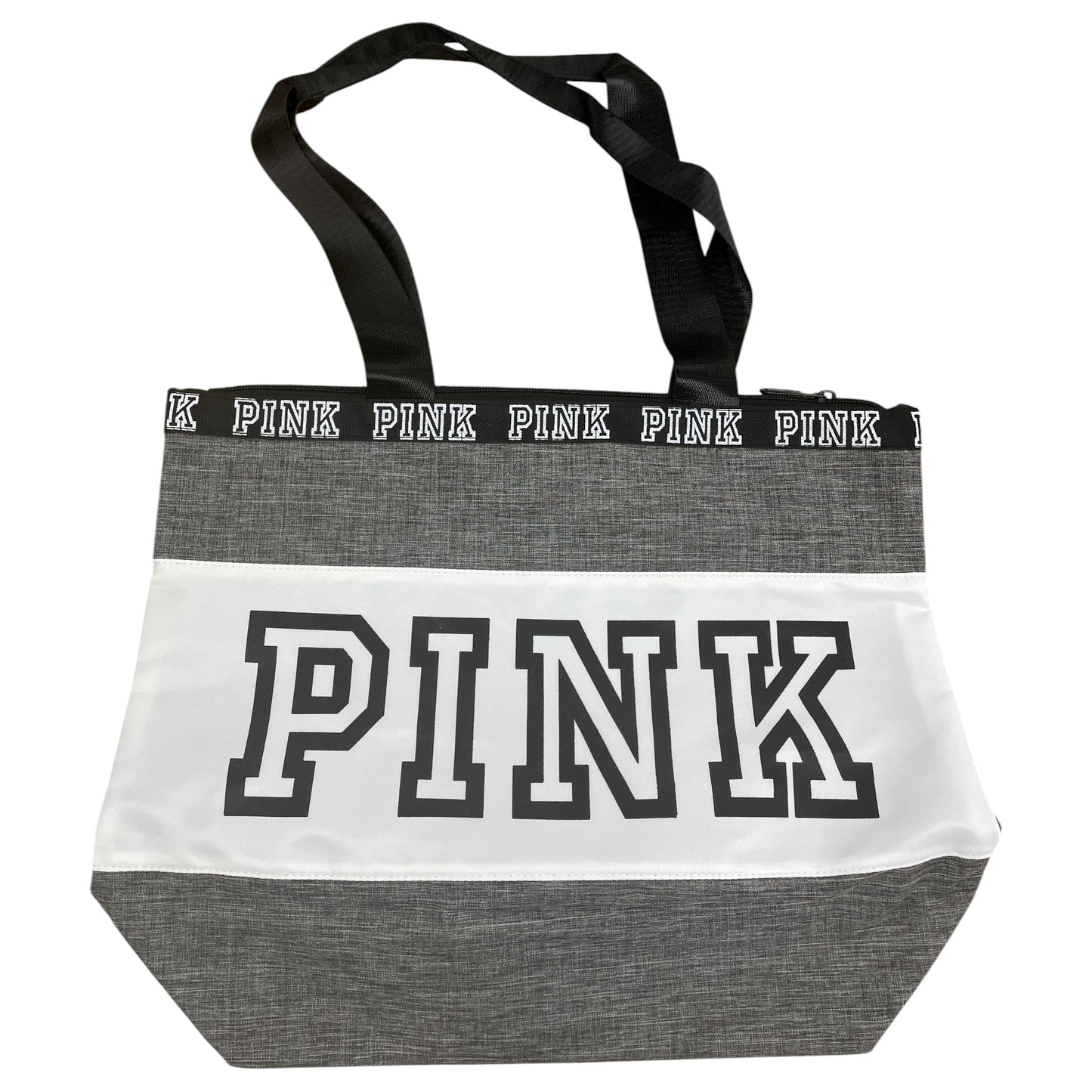 Tote By Pink In Grey & White, Size:Large