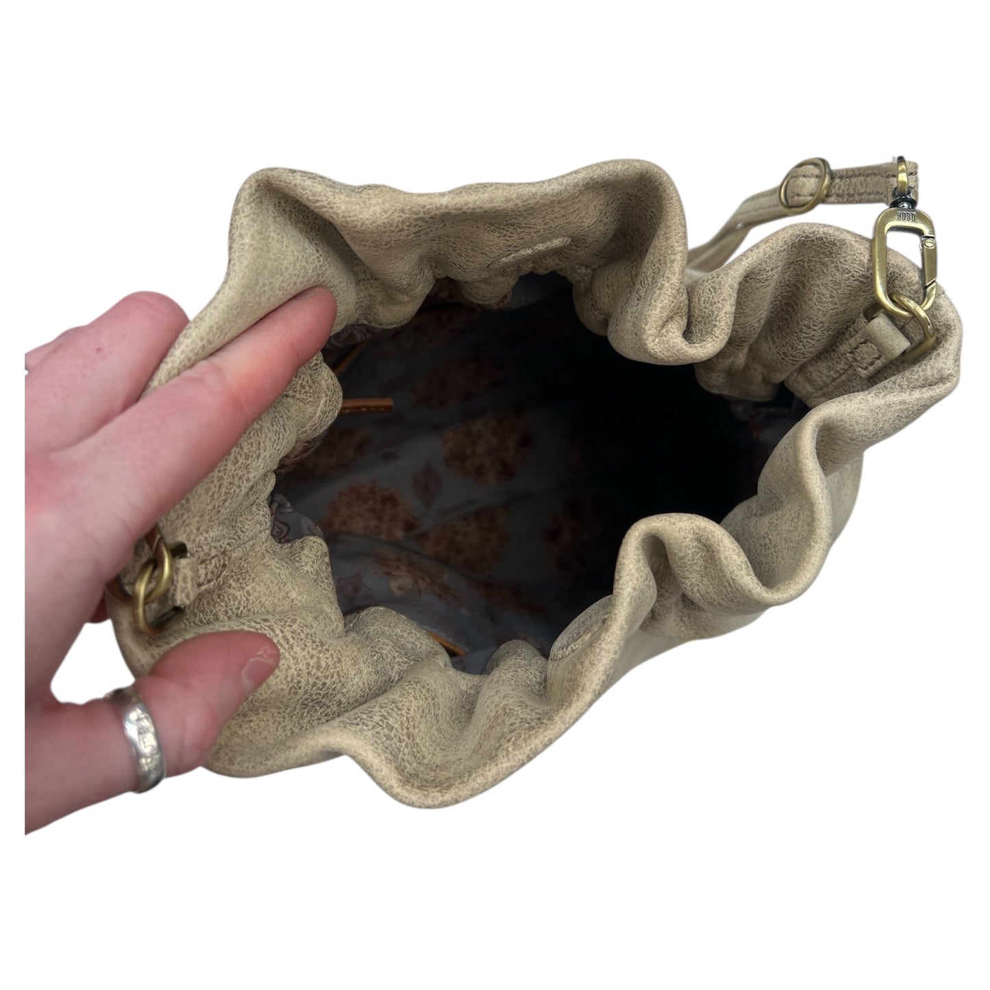 Crossbody Leather By Hobo Intl In Cream, Size:Small