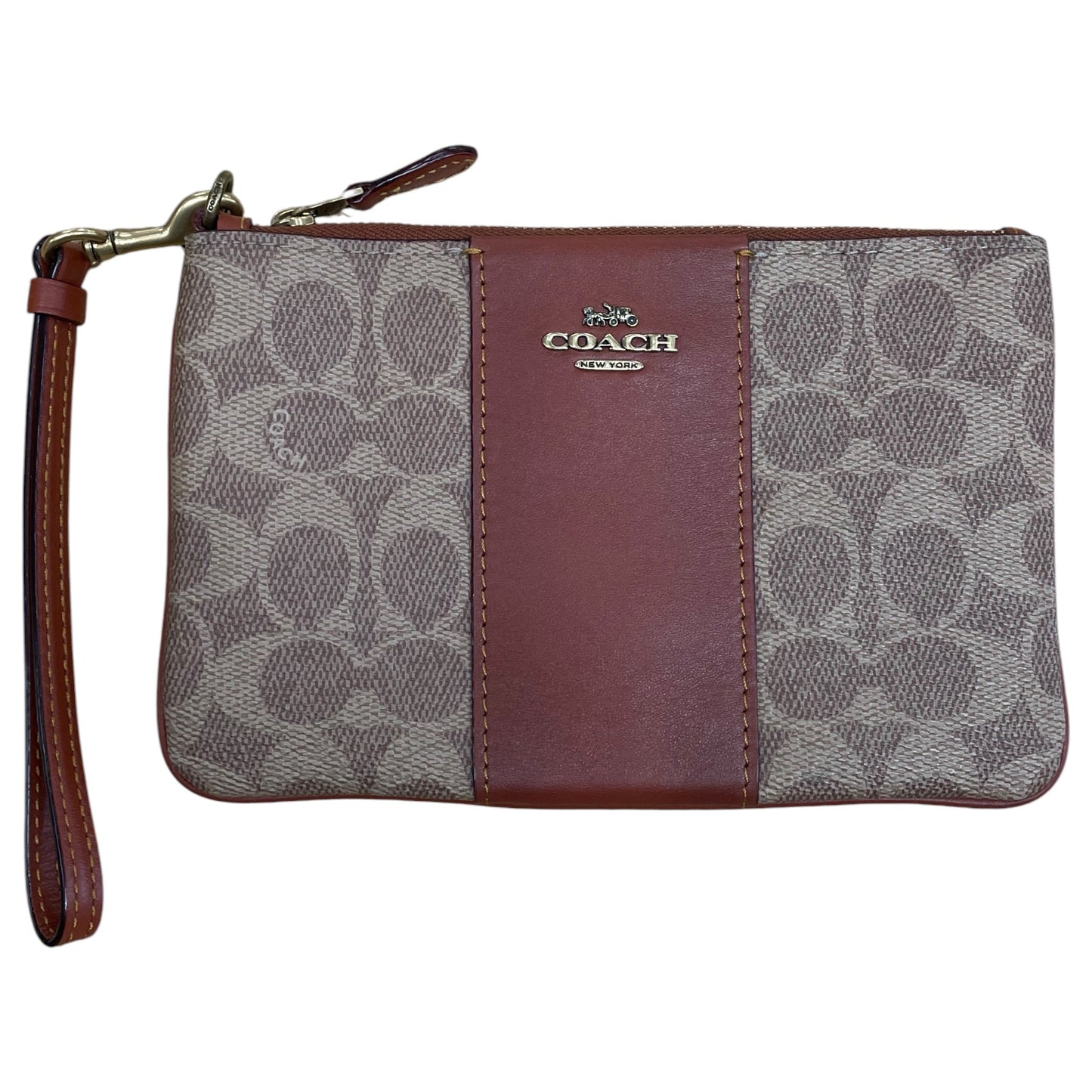 Wristlet Designer By Coach In Brown & Tan, Size:Medium