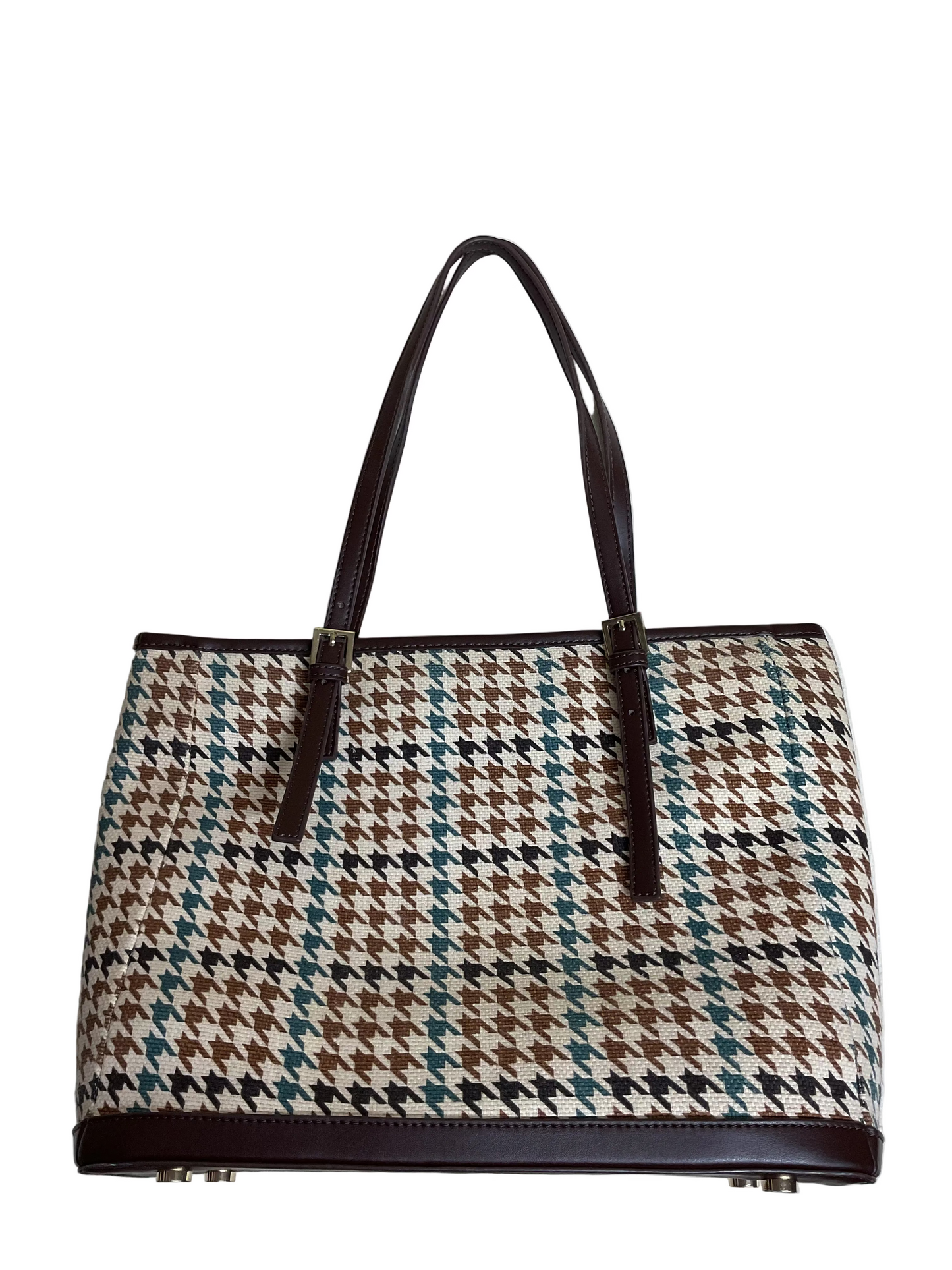 Handbag Designer By Spartina In Brown & Green, Size:Large