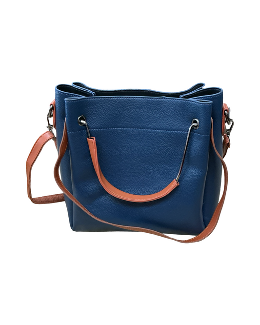 Handbag By Clothes Mentor In Navy, Size:Medium