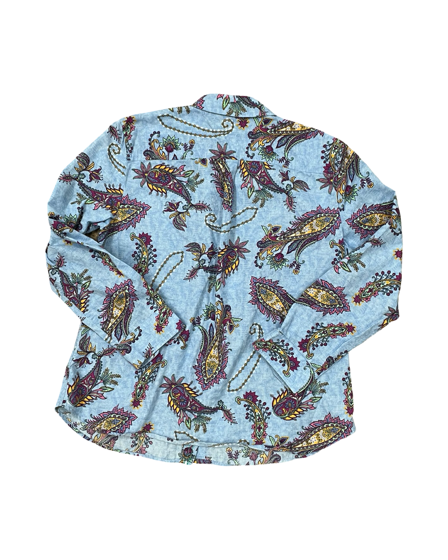 Blouse Ls By Talbots In Blue, Size:Mp