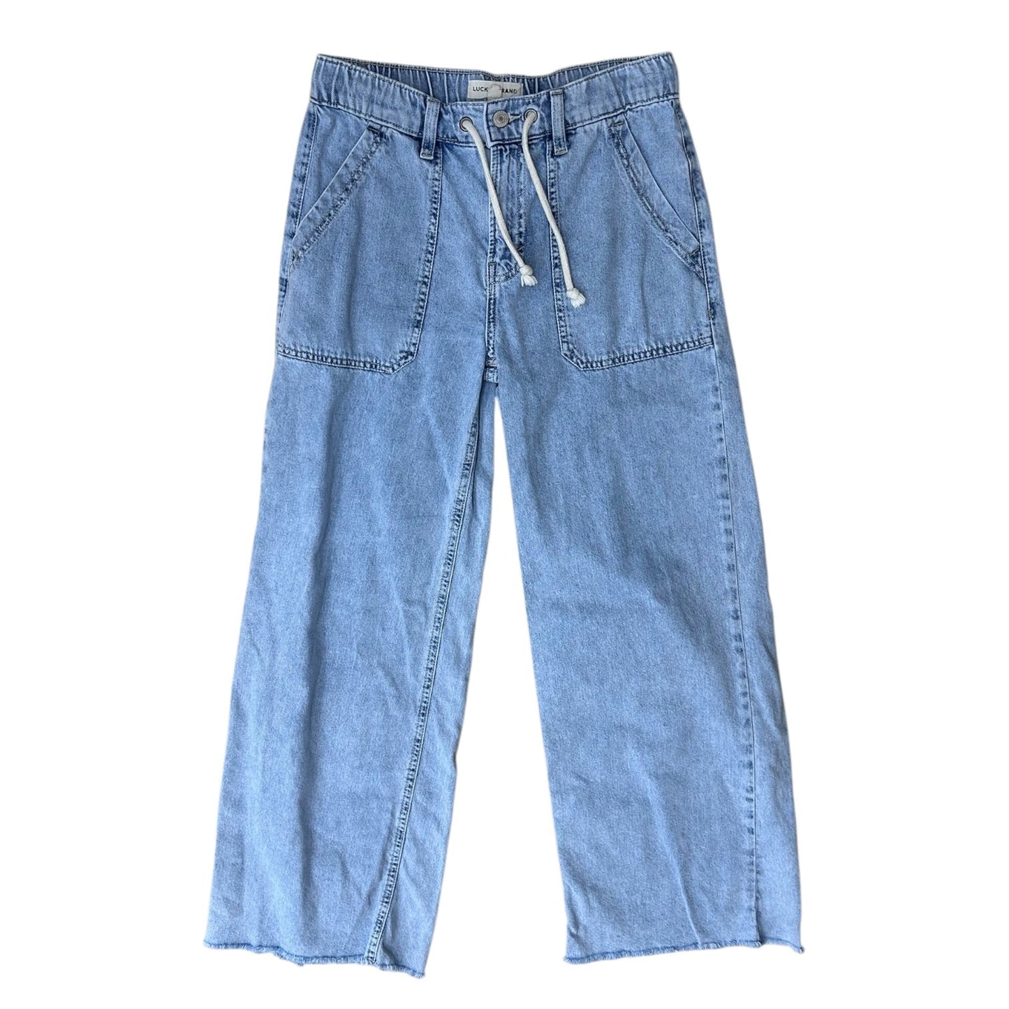 Jeans Wide Leg By Lucky Brand In Blue Denim, Size:Xs