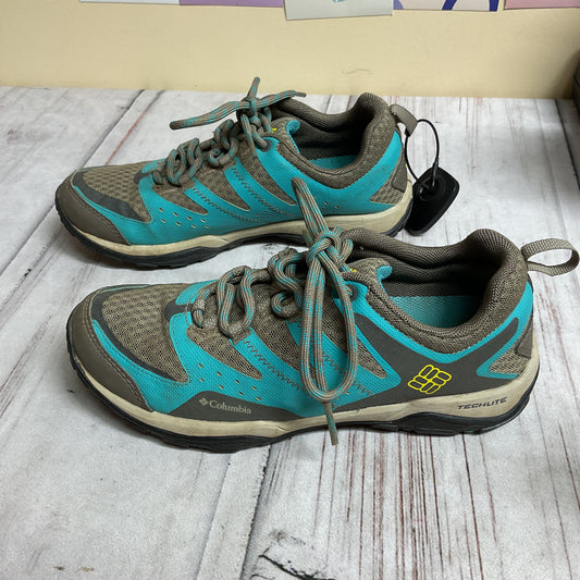 Shoes Hiking By Columbia In Blue & Brown, Size:6.5