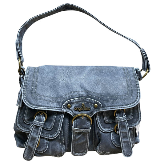 Handbag By Angel Kiss In Blue, Size:Medium