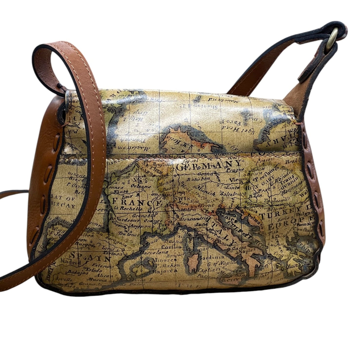 Crossbody Designer By Patricia Nash In Brown & Tan, Size:Small