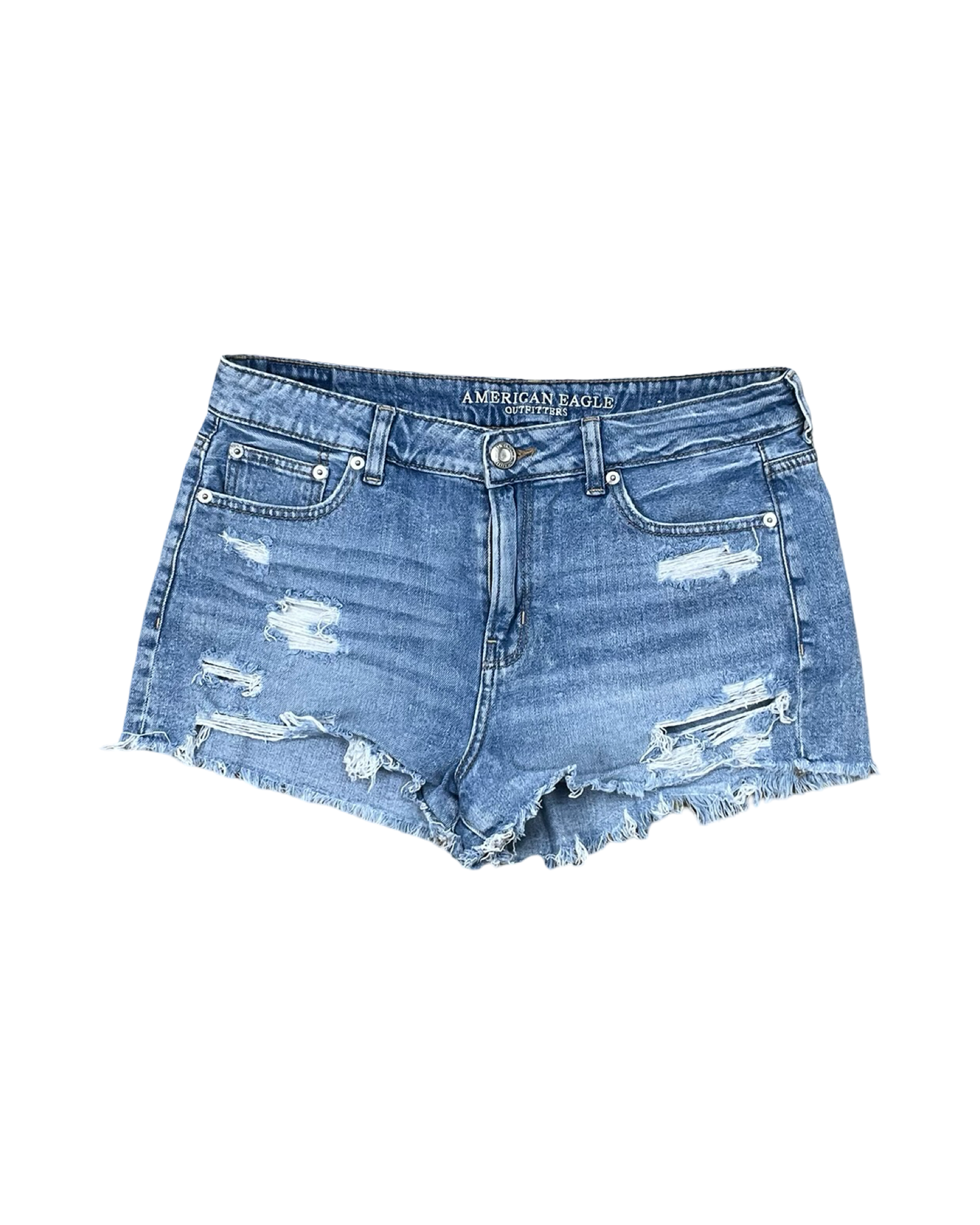 Shorts By American Eagle In Blue Denim, Size:10