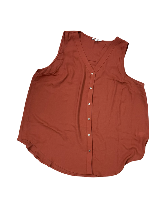 Blouse Sleeveless By Maurices In Orange, Size:1X