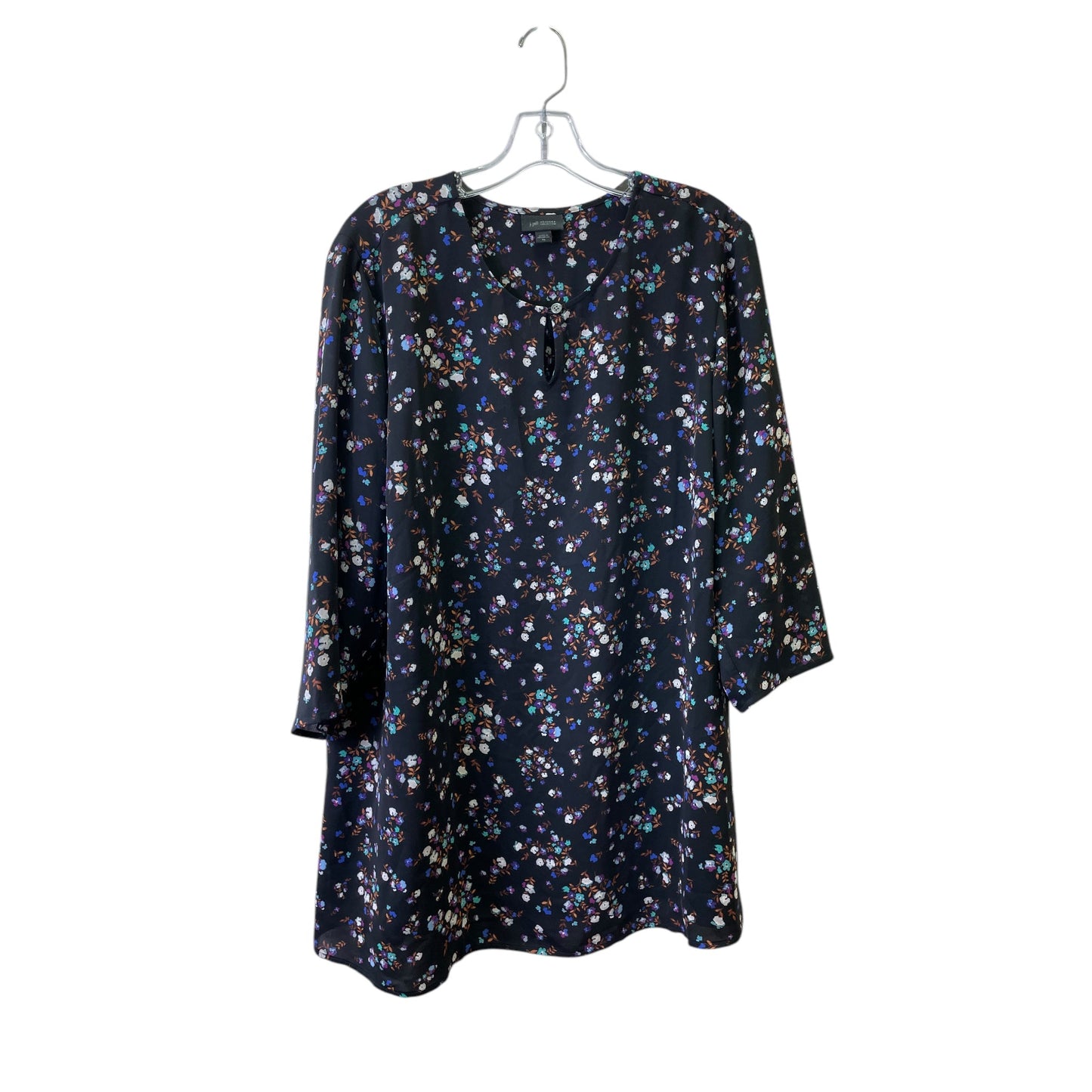 Tunic 3/4 Sleeve By J. Jill In Black, Size:Xl