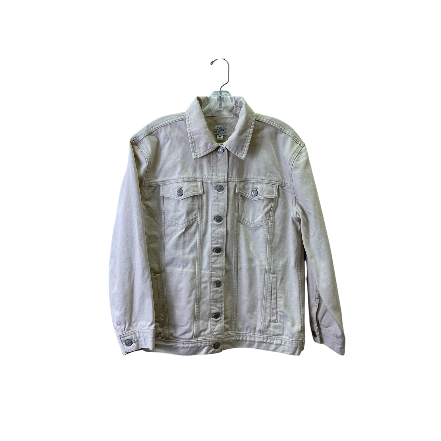 Jacket Denim By J. Crew In Cream, Size:M