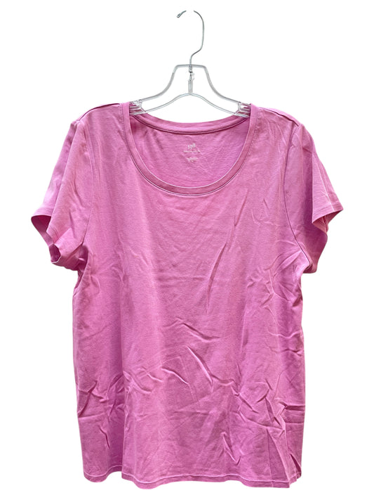 Top Ss Basic By J. Jill In Pink, Size:Xl