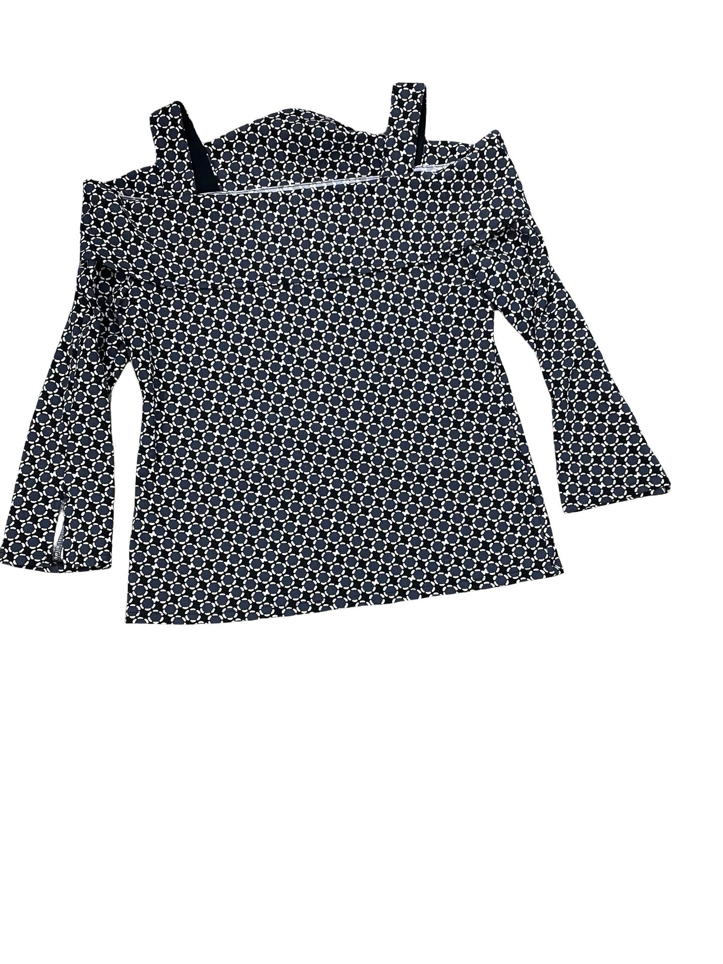 Top Ls By Ann Taylor In Black & Cream, Size:M