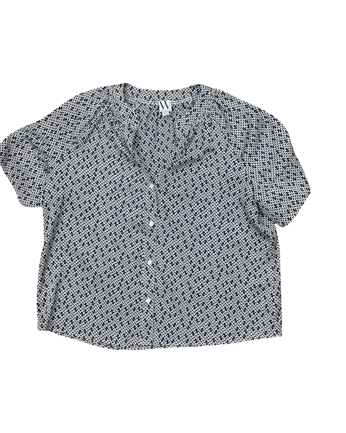 Top Ss By Worthington In Brown & Cream, Size:M