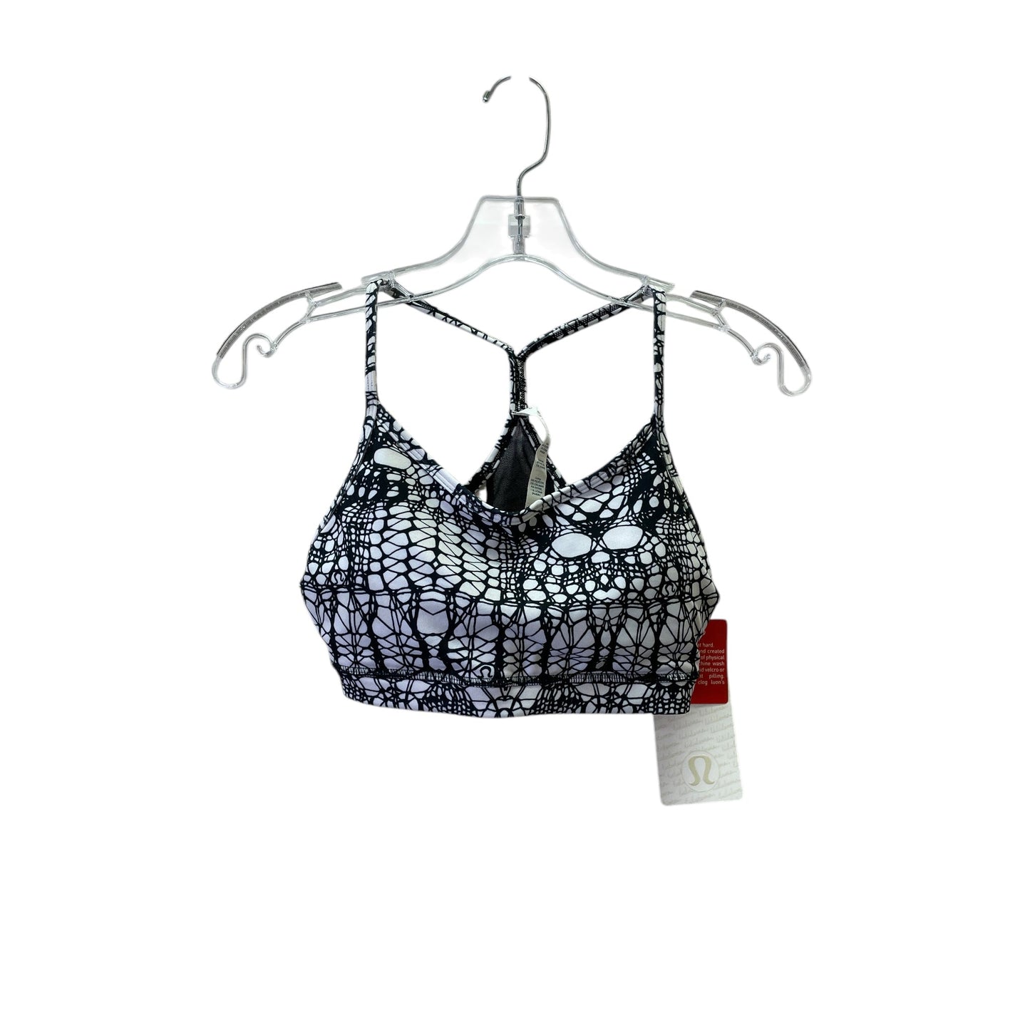 Athletic Bra By Lululemon In Black & White, Size:S