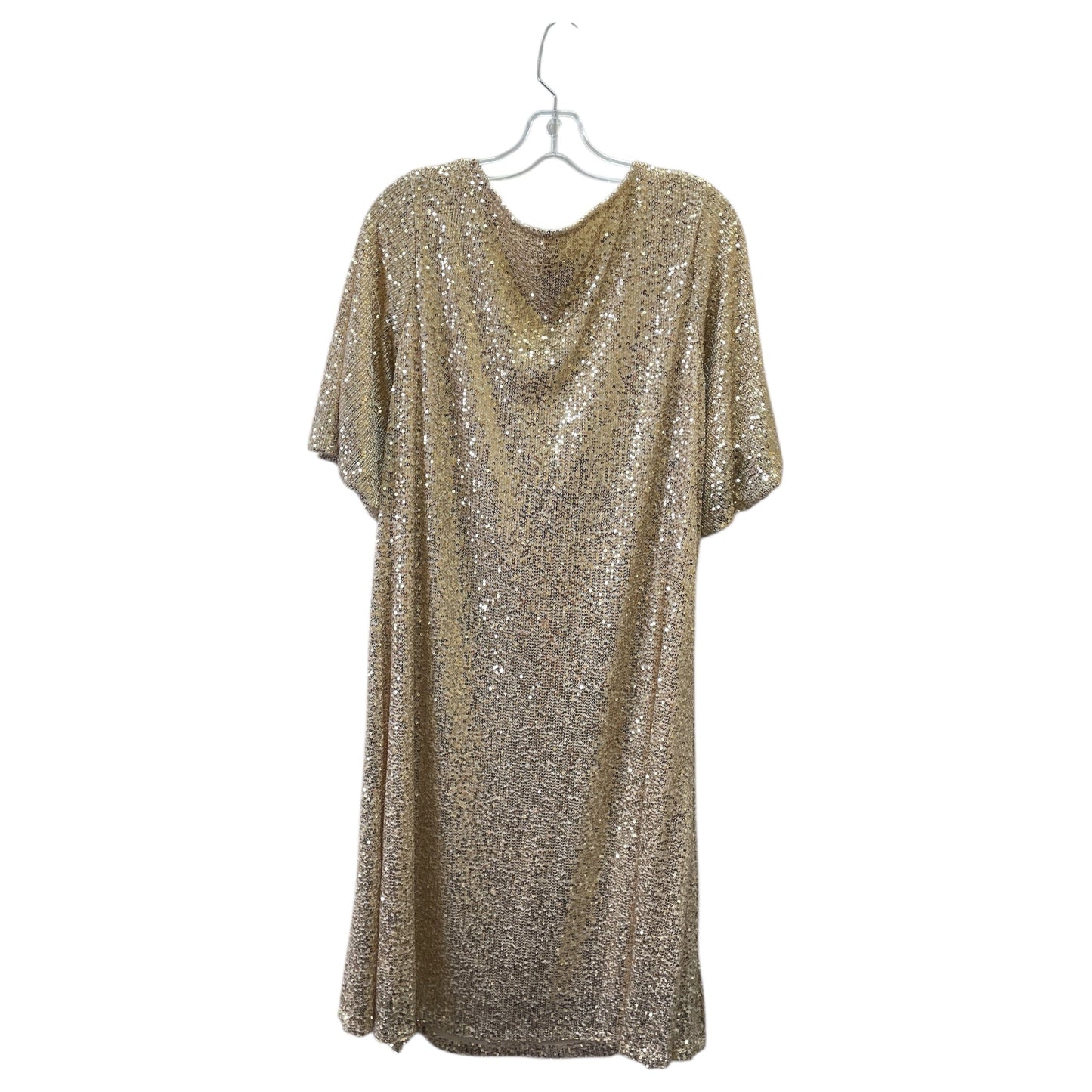 Dress Casual Midi By Ashley Stewart In Gold, Size:16