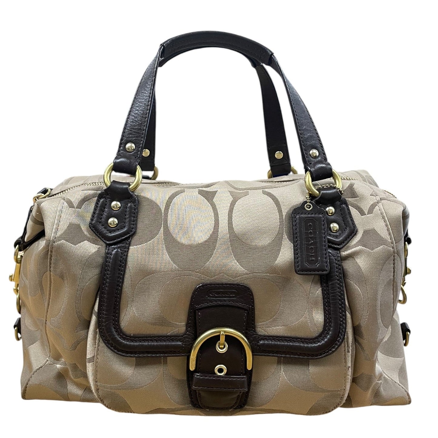 Handbag Designer By Coach In Brown, Size:Large