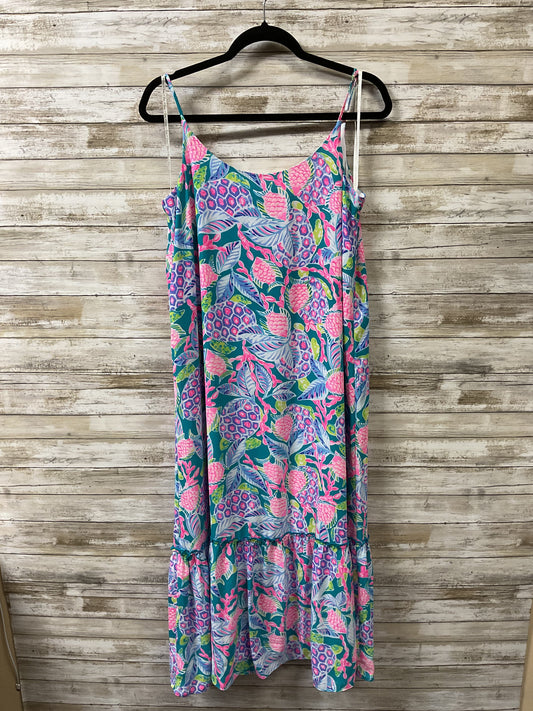 Dress Designer By Lilly Pulitzer In Green & Purple, Size:M