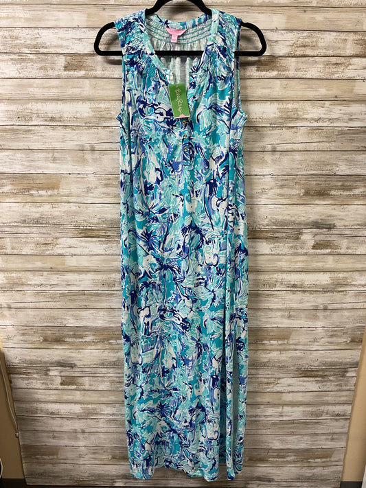 Dress Designer By Lilly Pulitzer In Blue & White, Size:M
