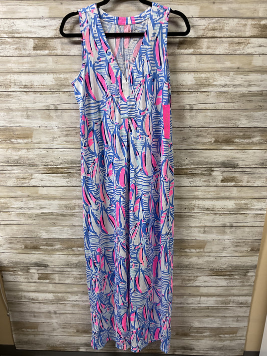 Dress Designer By Lilly Pulitzer In Blue & White, Size:M