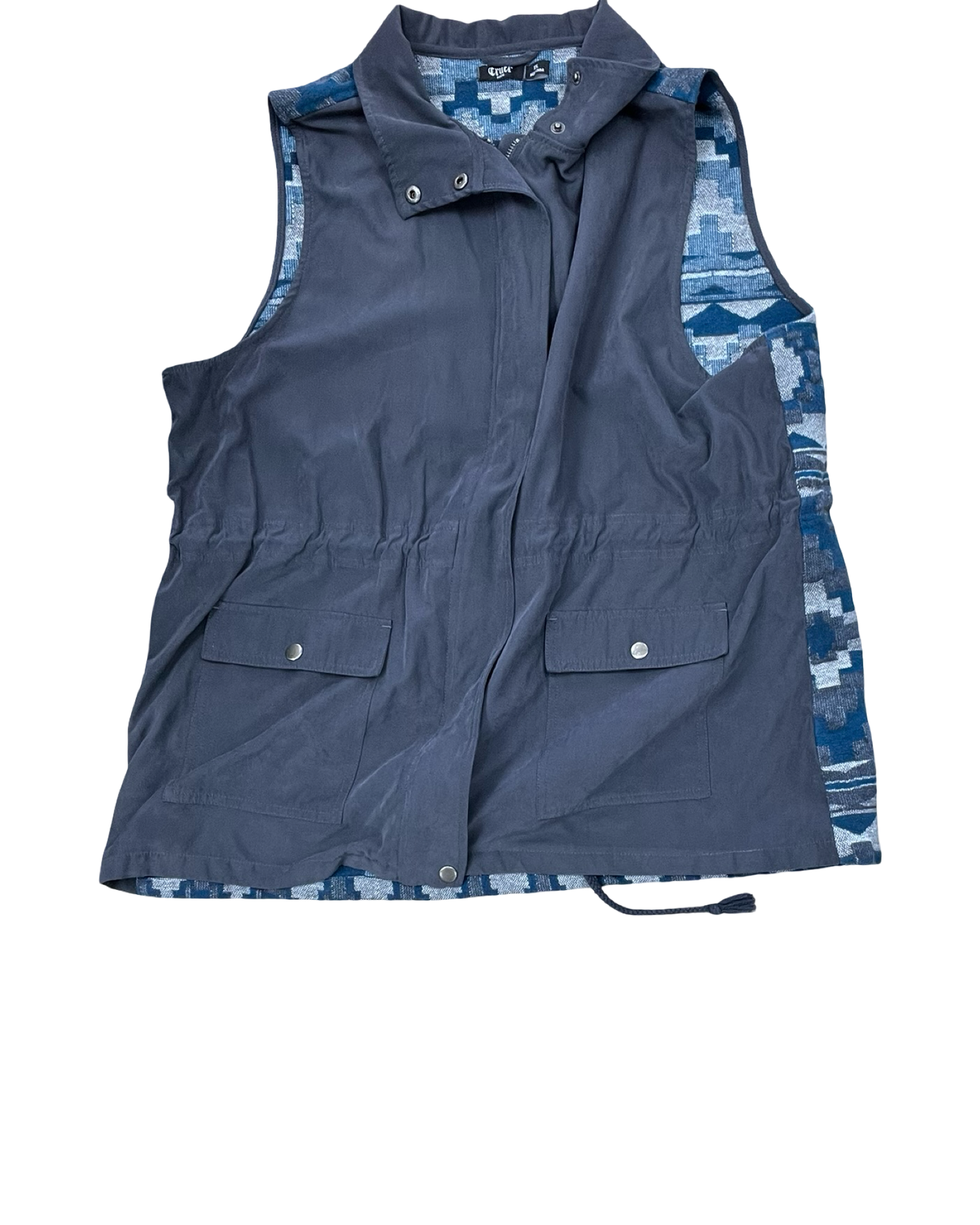 Vest Other By Clothes Mentor In Blue & Grey, Size:Xxl