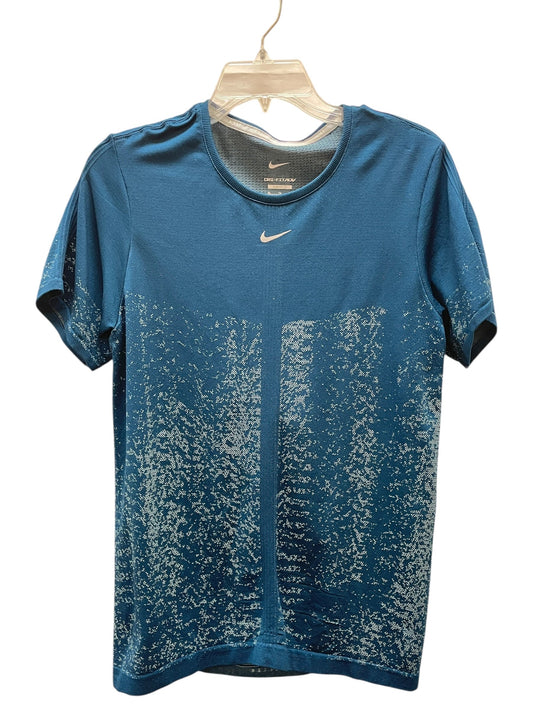 Athletic Top Ss By Nike In Blue & White, Size:Xl