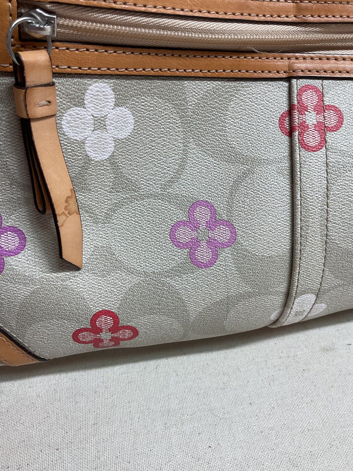 Handbag Designer By Coach In Brown & Purple, Size:Large