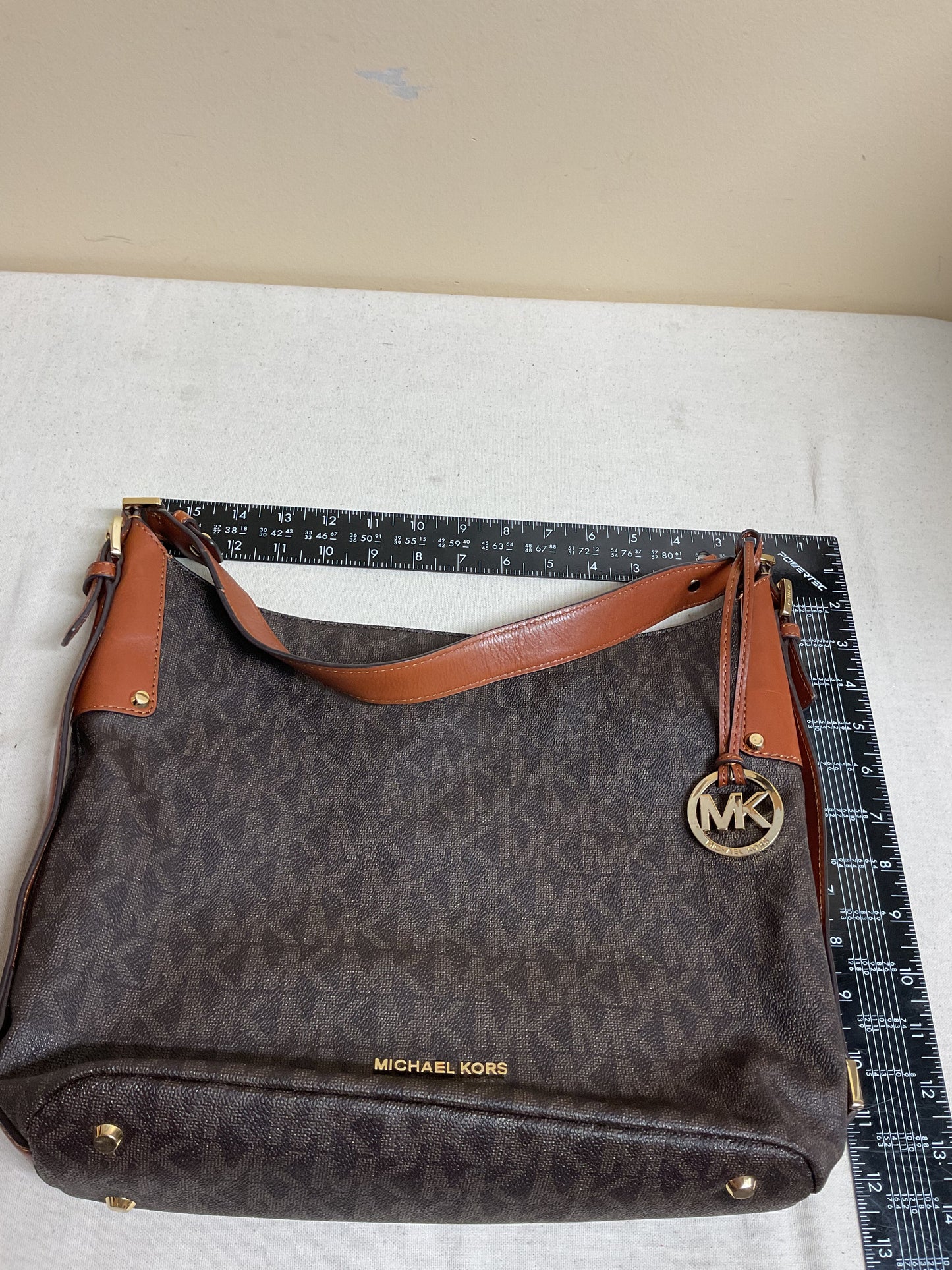 Handbag Designer By Michael Kors In Brown, Size:Large