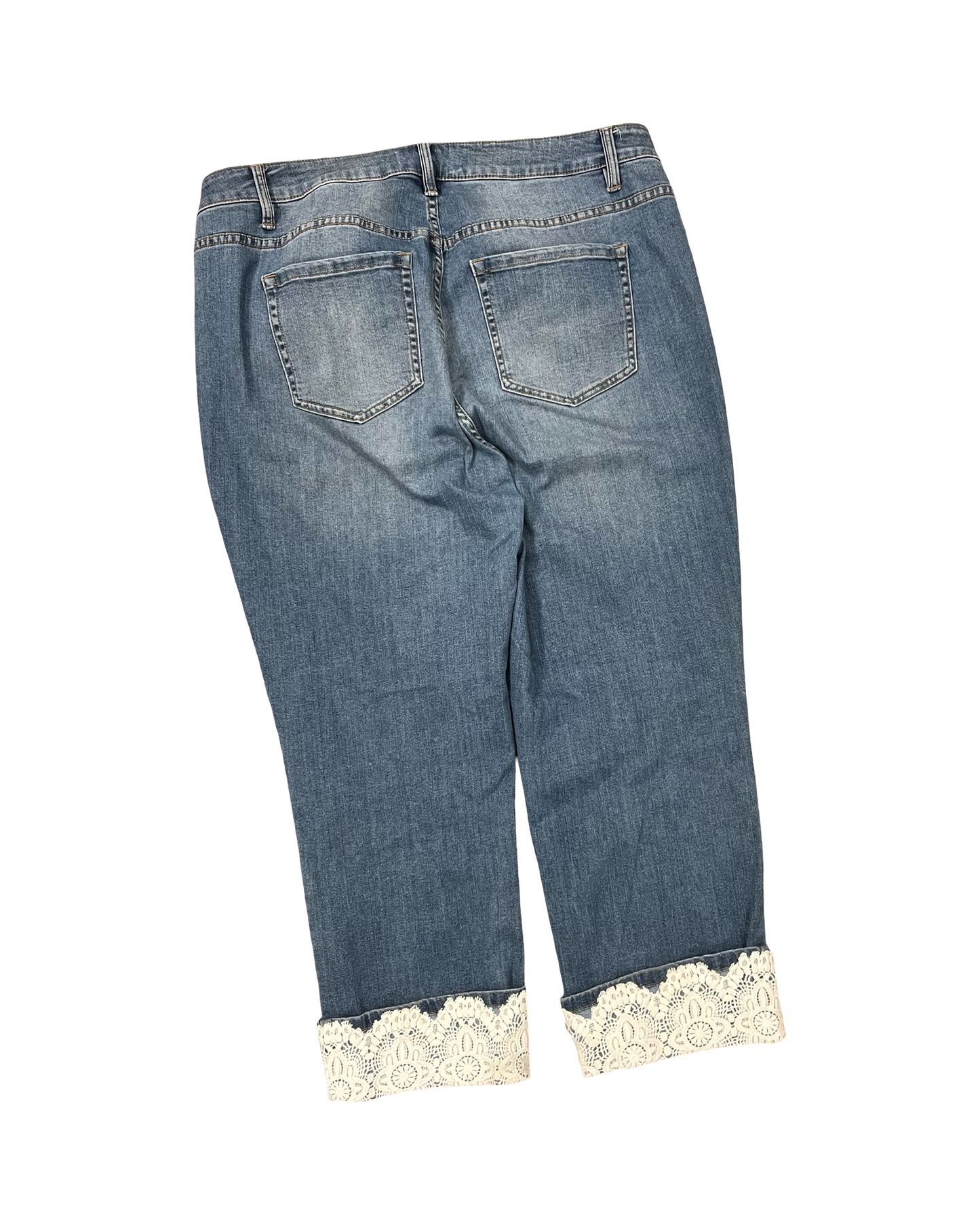 Jeans Straight By Lane Bryant In Blue Denim, Size:20