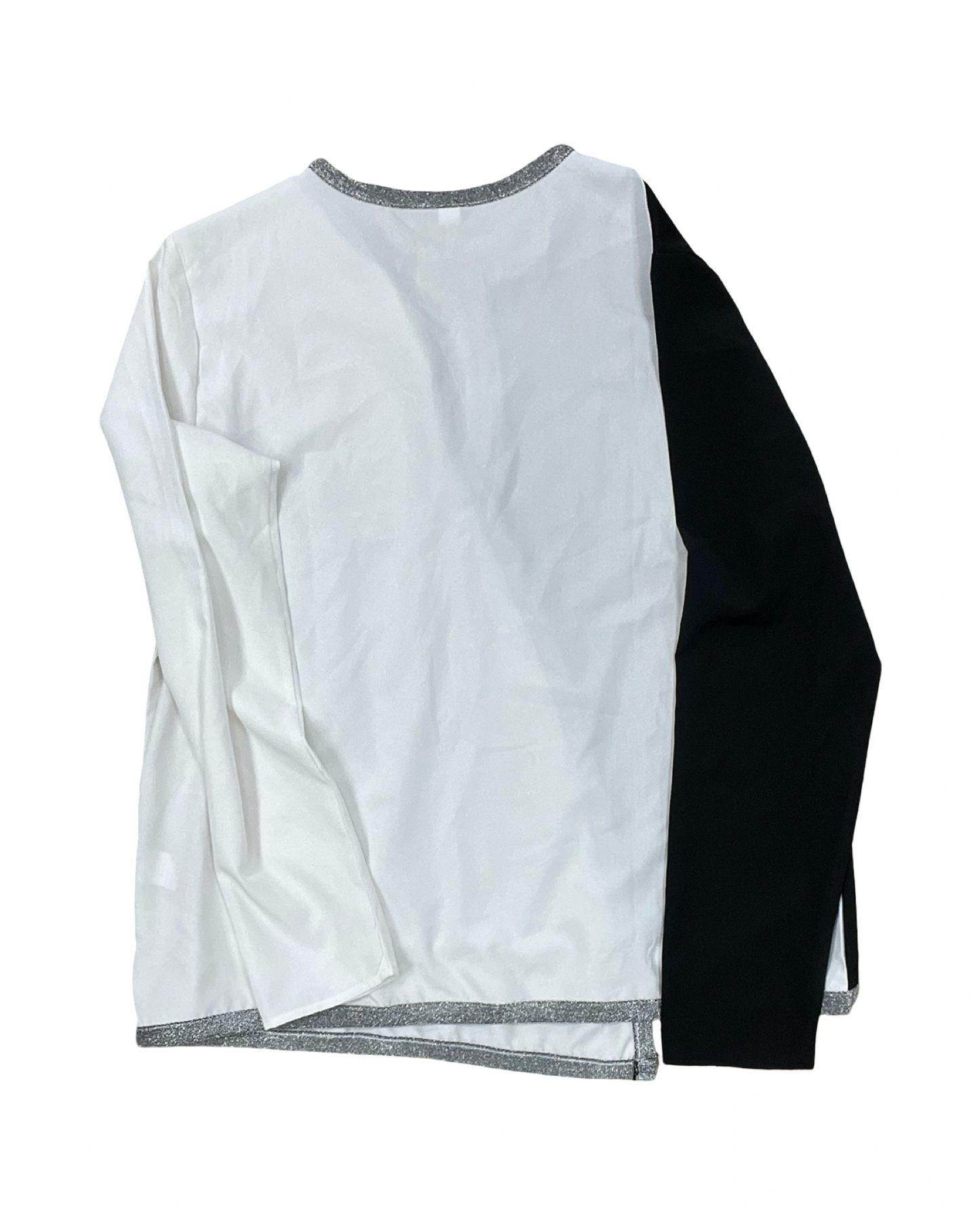Top Ls By Clothes Mentor In Black & White, Size:L