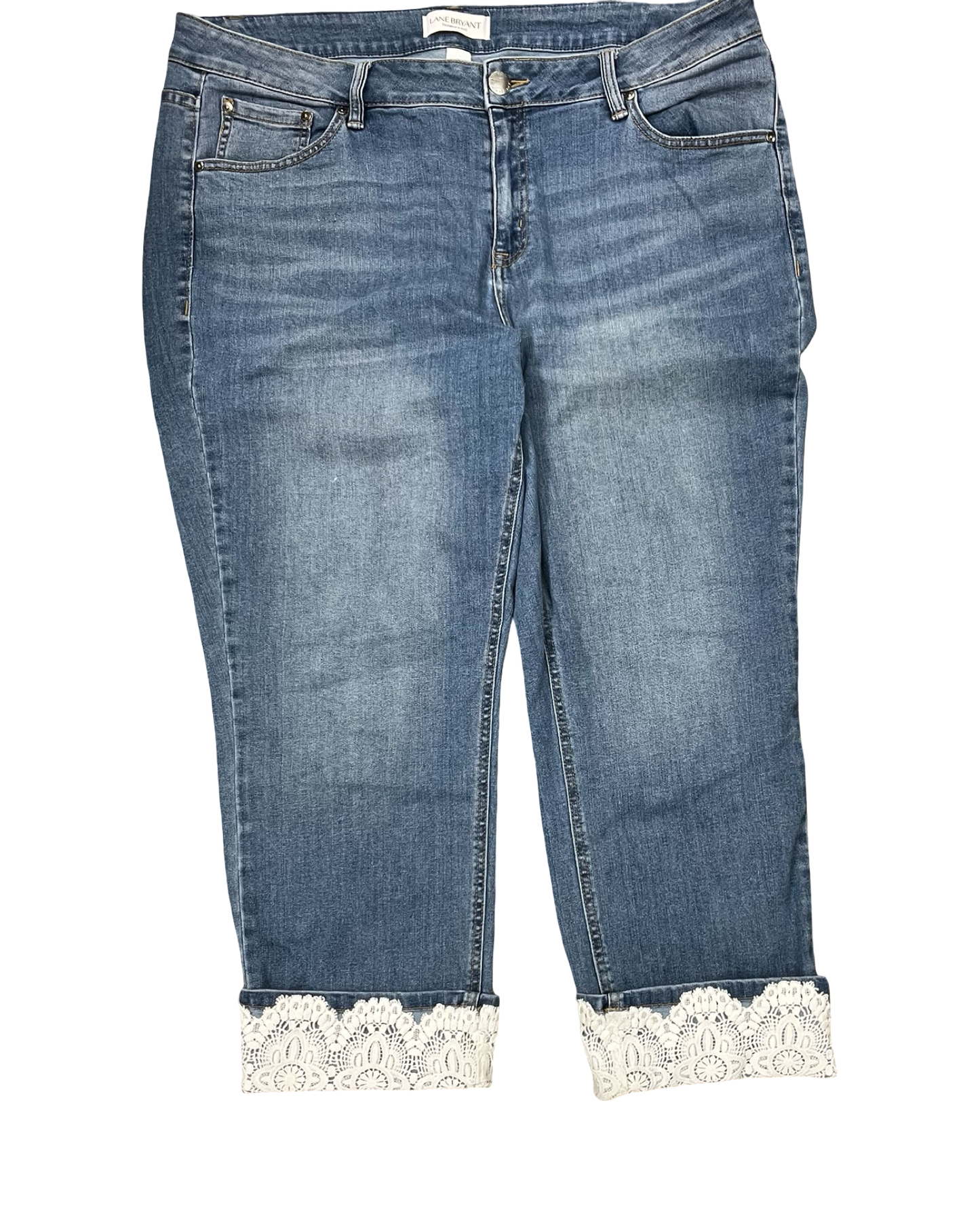 Jeans Straight By Lane Bryant In Blue Denim, Size:20