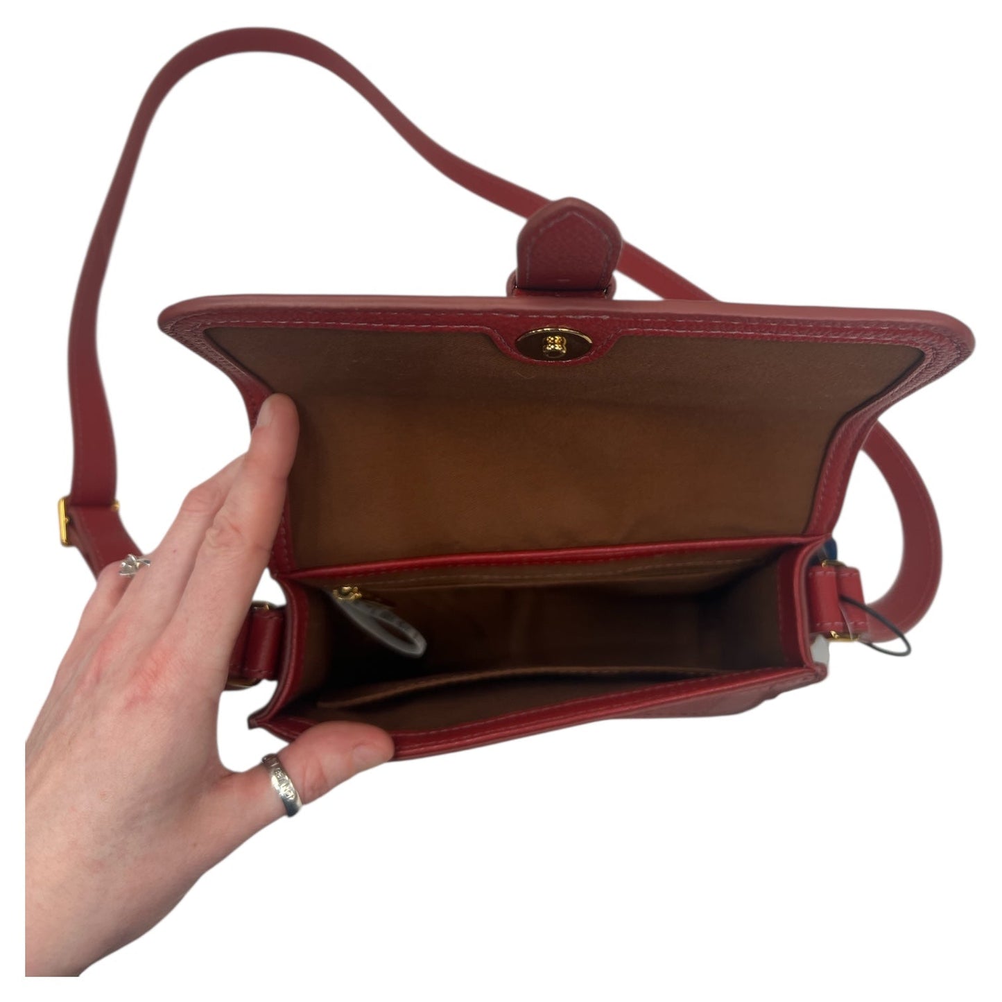 Crossbody Leather By Fossil In Red, Size:Small