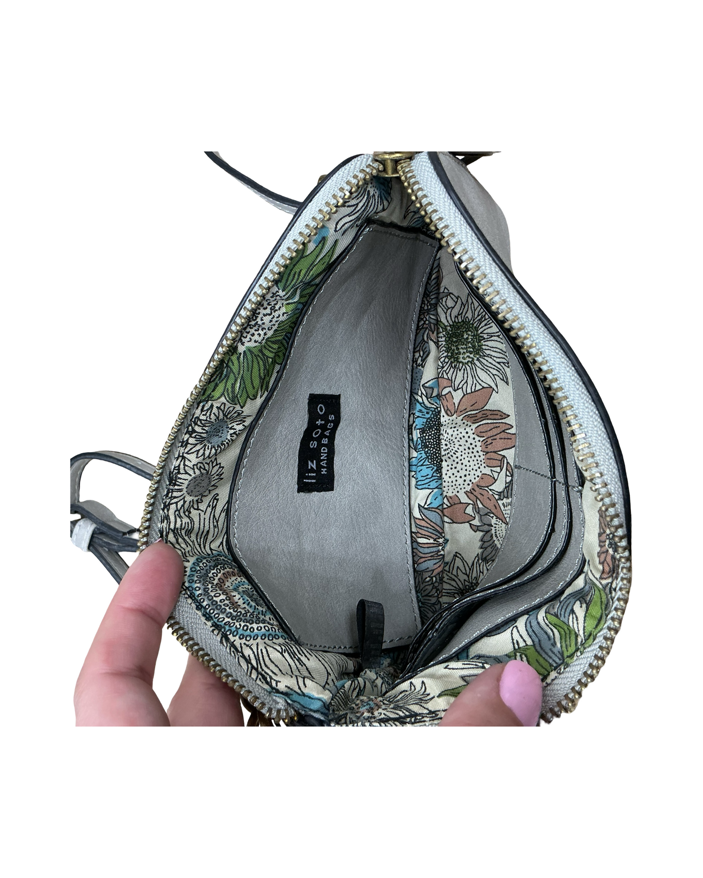 Crossbody By Clothes Mentor In Grey, Size:Small