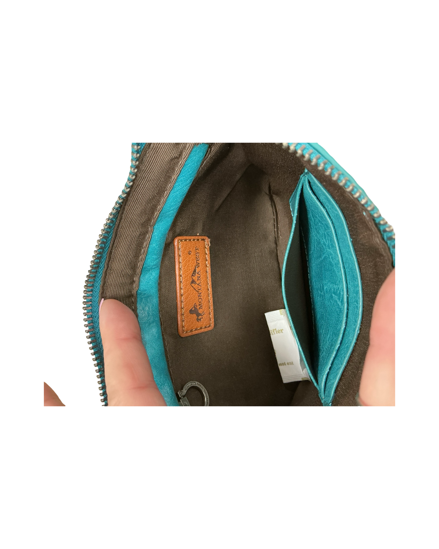 Wristlet Leather By Montana West In Teal, Size:Medium