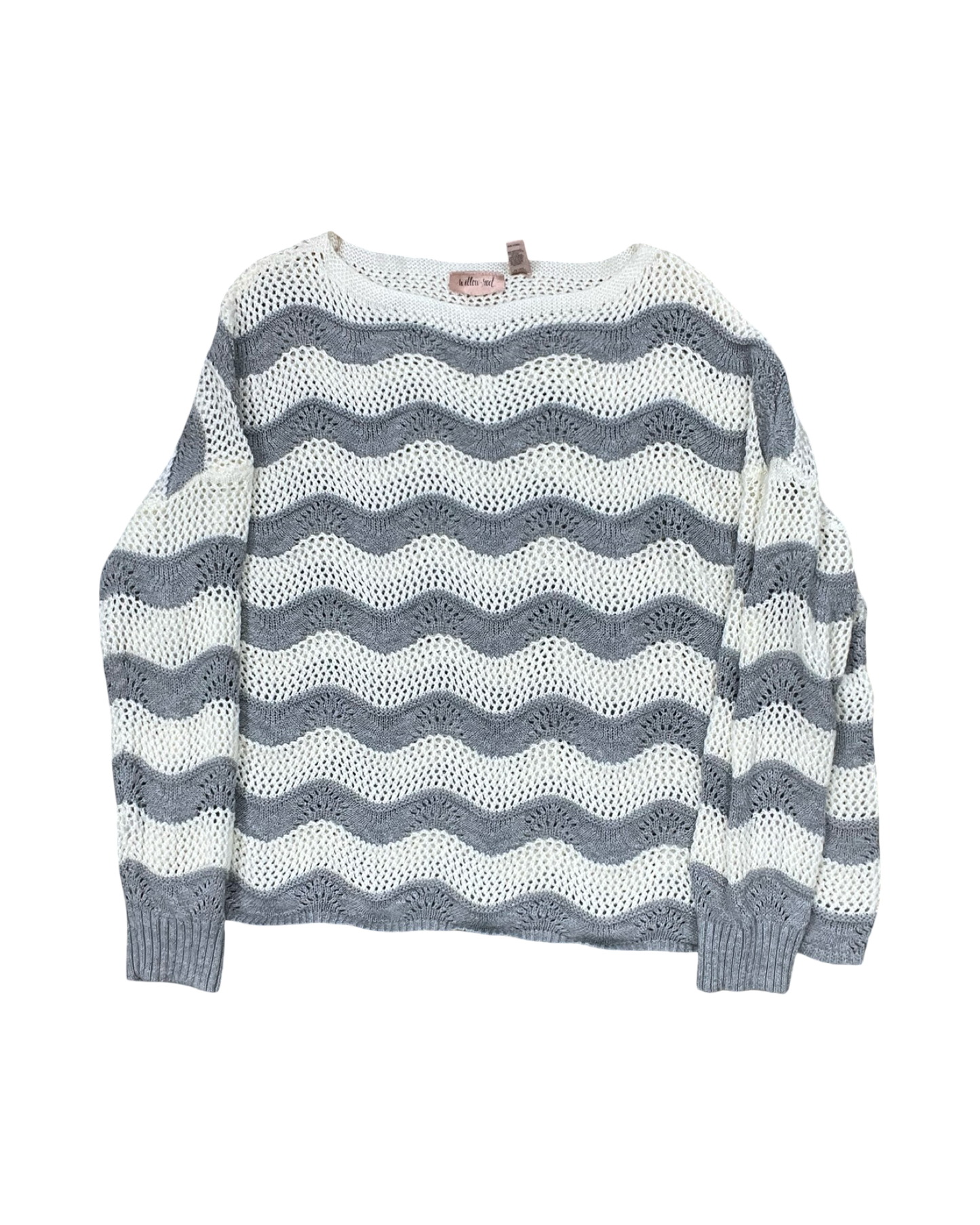 Sweater By Willow & Root In Cream & Grey, Size:M