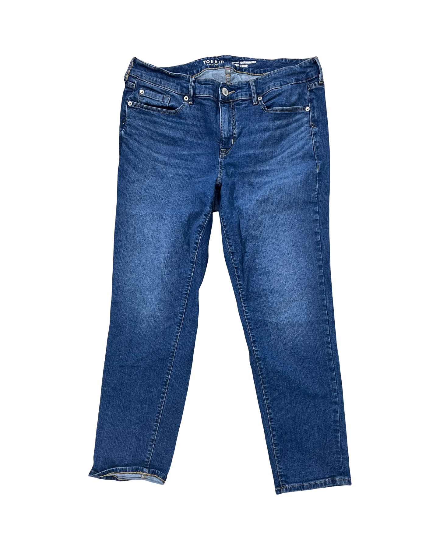 Jeans Boyfriend By Torrid In Blue Denim, Size:16L