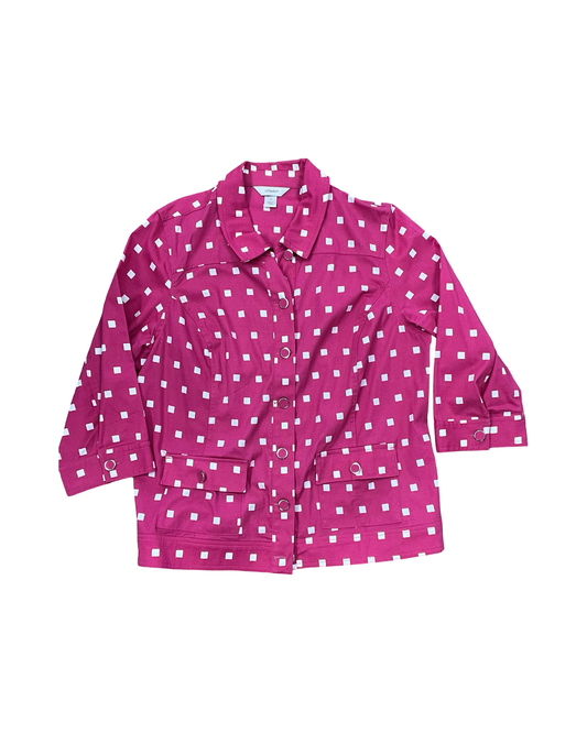 Jacket Other By Cj Banks In Pink, Size:1X