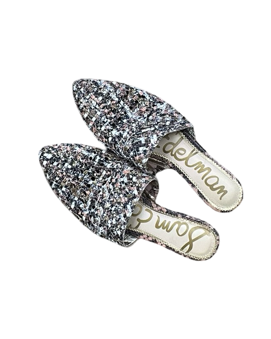 Shoes Flats By Sam Edelman In Grey & White, Size:8.5