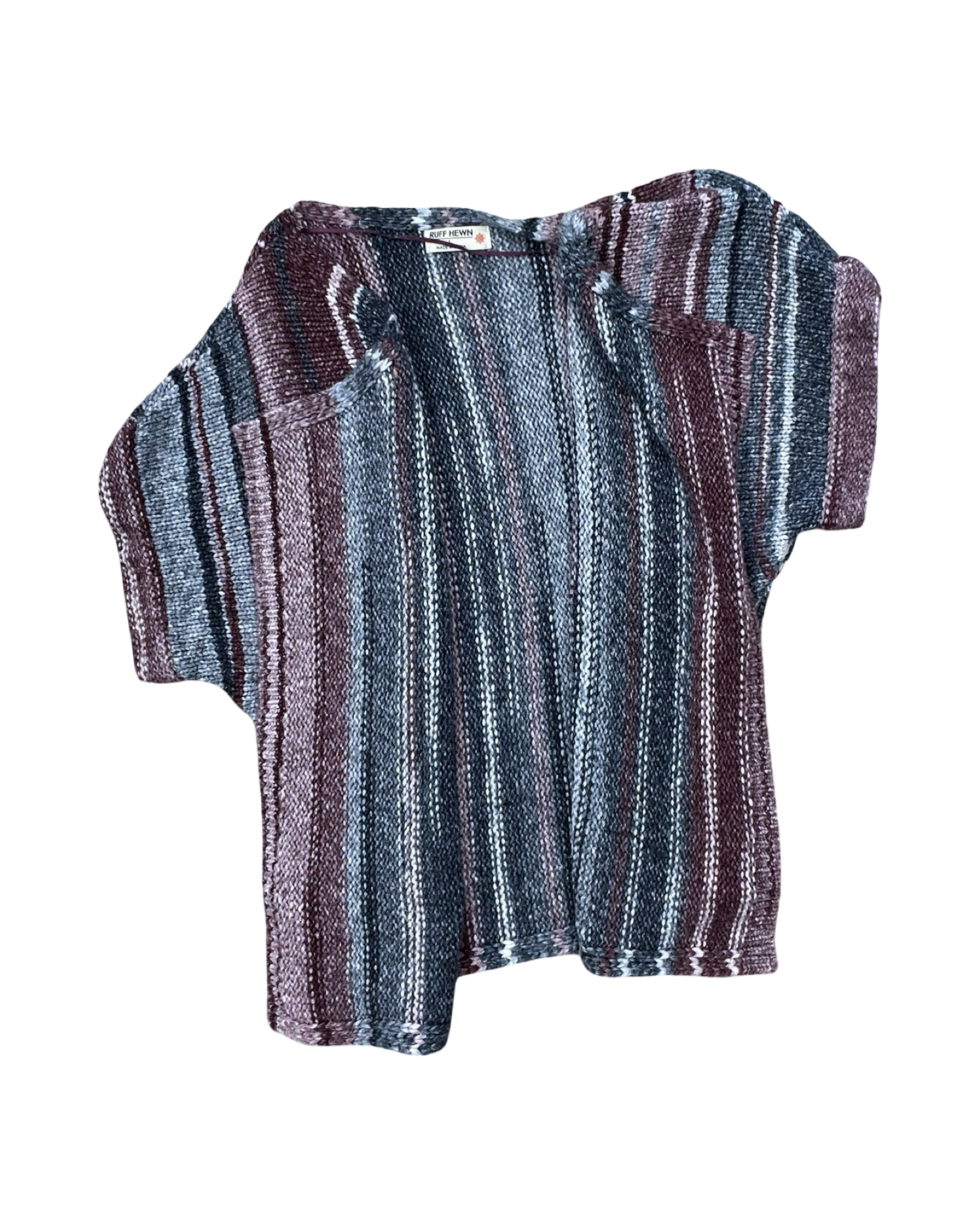 Sweater Cardigan By Ruff Hewn In Mauve, Size:L
