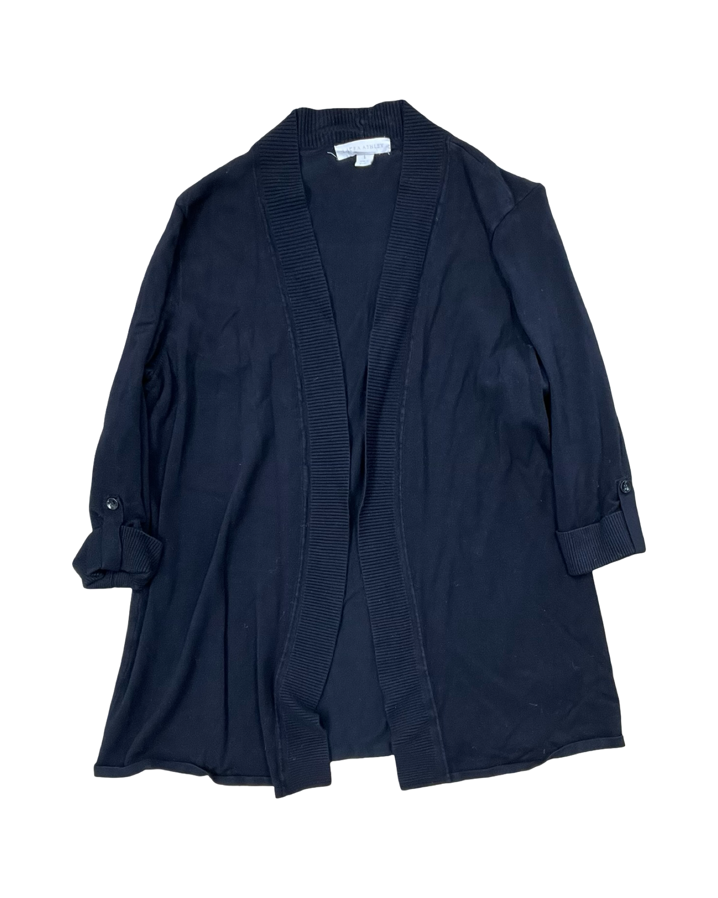 Sweater Cardigan By Laura Ashley In Black, Size:L