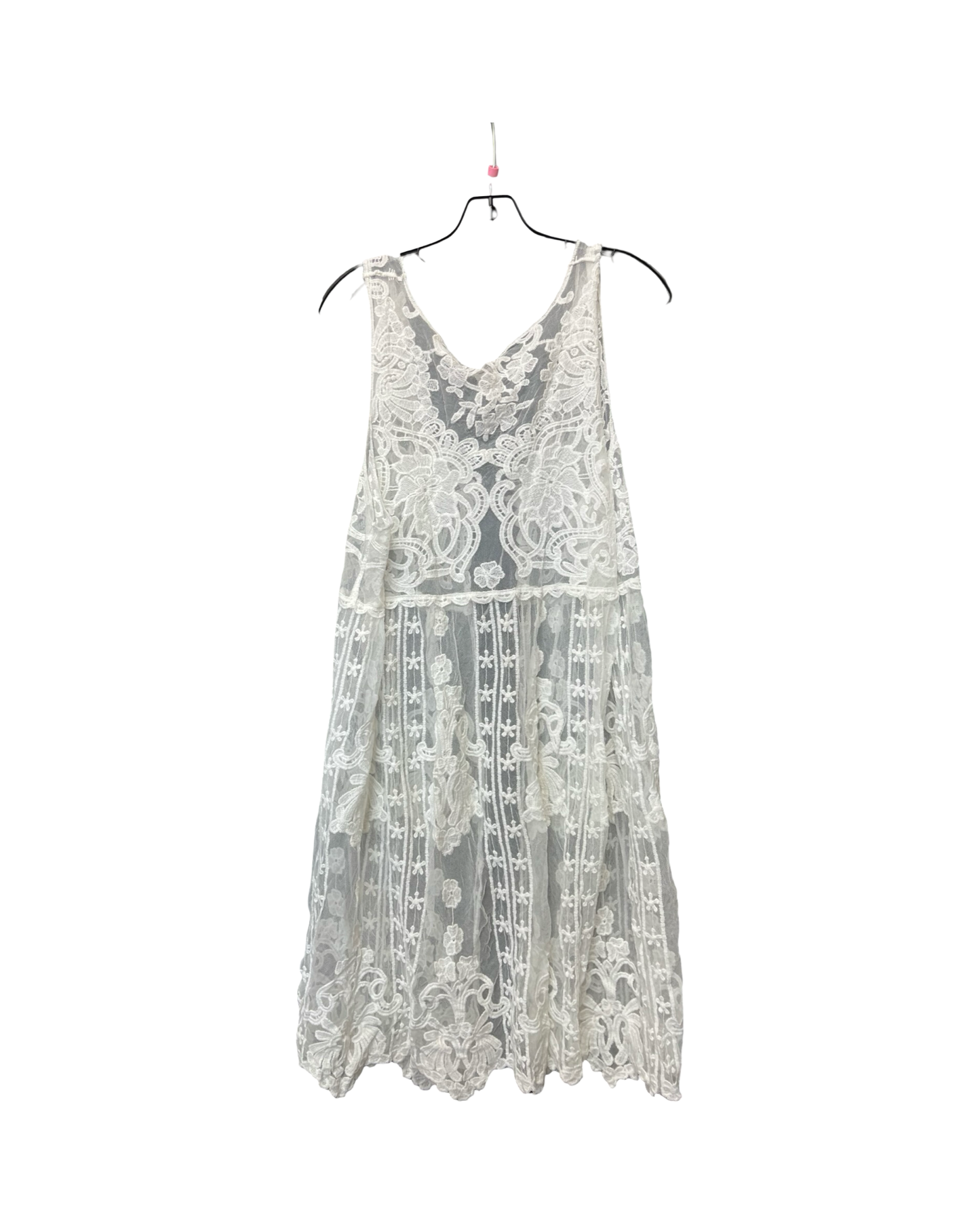 Cardigan By Clothes Mentor In White, Size:3X