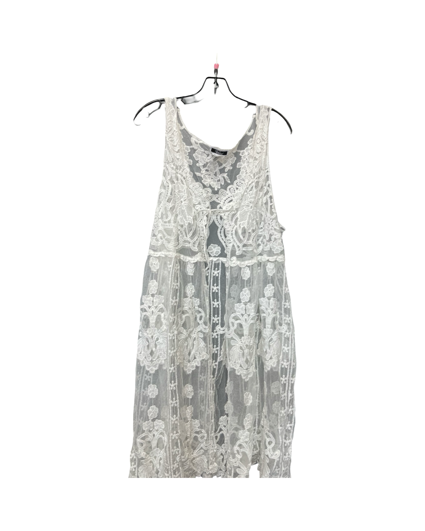 Cardigan By Clothes Mentor In White, Size:3X