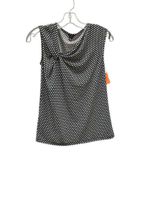 Blouse Sleeveless By Ann Taylor In Black & White, Size:Sp